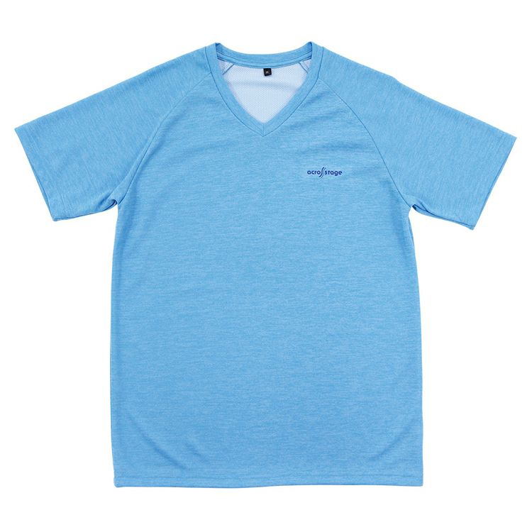 メンズ 半袖 丸首 Tシャツ ドライ メッシュ 杢カラー across stage