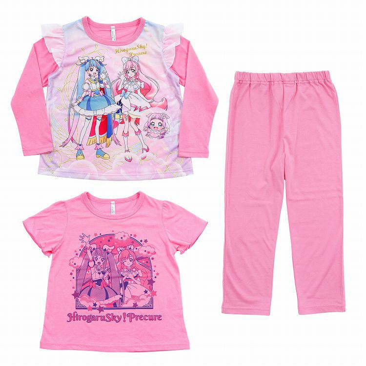 新品　プリキュアキュアオールスターズ 光るパジャマ ピンク 長袖  130