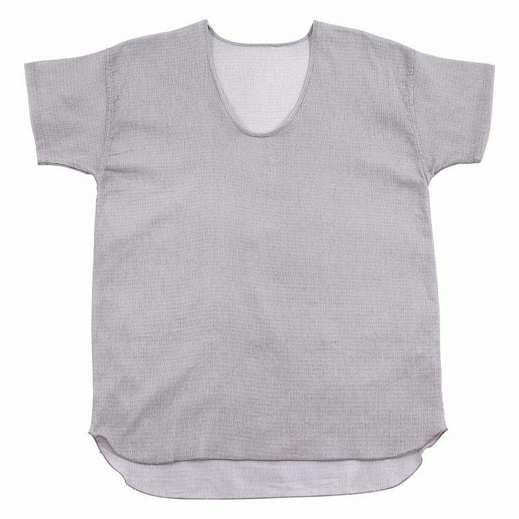 クレープ肌着 メンズ 半袖 Tシャツ Uネック インナー カラークレープ 綿100％ 無地 楽兵衛 2枚組 通販
