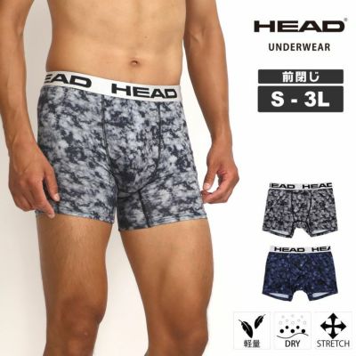 ヘッド HEAD ボクサーパンツ メンズ 前閉じ タイダイ柄 ポリエステル 速乾