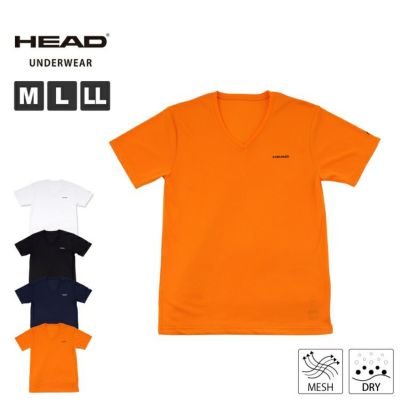 HEAD(ヘッド) メンズインナー 半袖 Vネック 裏ハニカムメッシュ 紳士下着 速乾